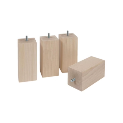 Lot 6 Pieds bois carré